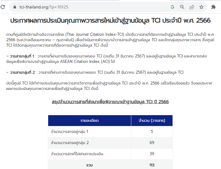 ศูนย์ดัชนีการอ้างอิงวารสารไทย